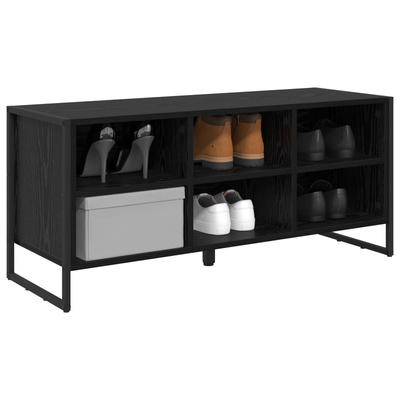 Szafka na buty z przechowywaniem Czarny Dąb 100 x 35 x 44 cm