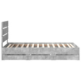 Ramka łóżka Betonowy szary 75 x 190 cm Drewno inżynieryjne