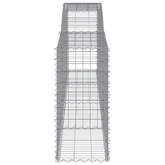 Kosze gabionowe, 3 szt, 400x50x100/120 cm, galwanizowane żelazo