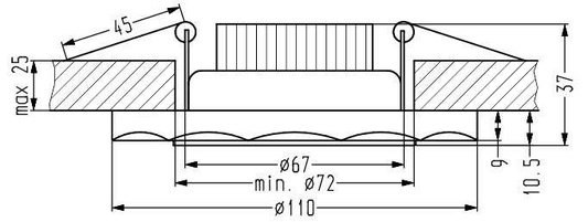 Oprawa Stropowa Oczko Candellux Ssp-25 Ch/Tr+Wh 8W Led 230V Ring Led Biały