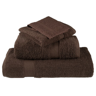 Ręczniki premium, SOLUND, 10 szt., brązowe, 50x100 cm, 600 g/m?