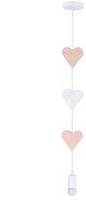 hearts lampa wisząca 20w E27 iq kids różowy+biały