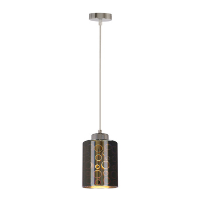 Lampa wisząca chrom klosz 3D regulowana wysokość Nocturno Candellux 31-57686