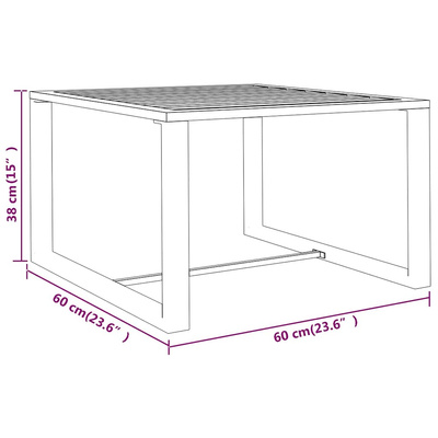 Stolik kawowy, aluminium, antracytowy