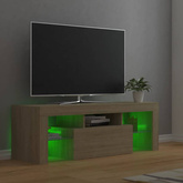vidaXL Szafka pod TV z oświetleniem LED, dąb sonoma, 120x35x40 cm wariant 4