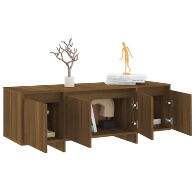 vidaXL Szafka pod TV, brązowy dąb, 120x30x40,5 cm, płyta wiórowa