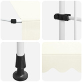 Markiza zwijana ręcznie, 150 cm, kremowa