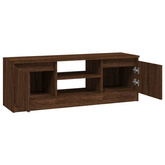 vidaXL Szafka pod TV, z drzwiczkami, brązowy dąb, 102x30x36 cm