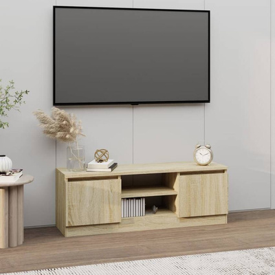 vidaXL Szafka pod TV, z drzwiczkami, dąb sonoma, 102x30x36 cm