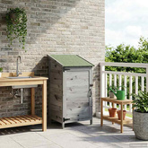 Shed ogrodowy Szary 59 x 56 x 113,5 cm Drewno Świerkowe