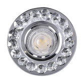 Oprawa Stropowa Okrągła Kryształ Chrom na żarówkę Gu10 + Led obramówka Candellux Sk-94 2273617
