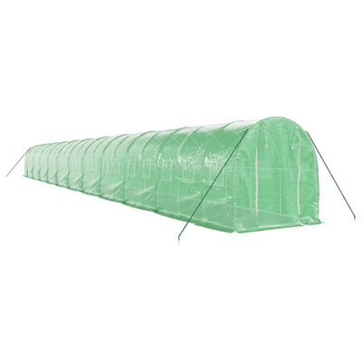 Szklarnia ze stalową ramą, zielona, 44 m?, 22x2x2 m