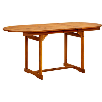 5-częściowy zestaw mebli ogrodowych, lite drewno akacjowe, 120-170 cm