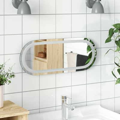 Lustro łazienkowe LED przezroczysty 50 x 20 cm szkło hartowane