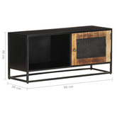 vidaXL Szafka pod TV, 90x30x40 cm, surowe drewno mango
