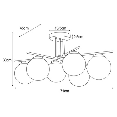 Lampa sufitowa K-5167 z serii GAMMA