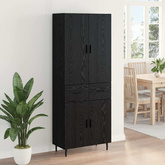 Highboard 2 szt. Czarny dąb 69,5 x 34 x 180 cm