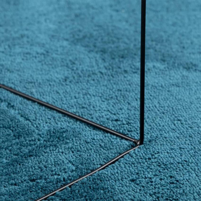 vidaXL Dywan OVIEDO z krótkim włosiem, turkusowy, Ø 240 cm