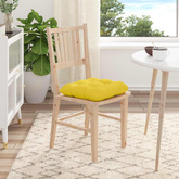 Poduszki na siedziska 4 pcs Jasnożółty 40 x 40 x 12 cm tkanina