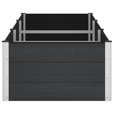 Podniesiona rabata ogrodowa Czarny 300 x 100 x 54 cm