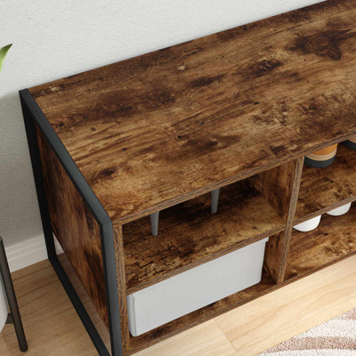 Szafka na buty z przechowywaniem Dąb dymny 100 x 35 x 44 cm