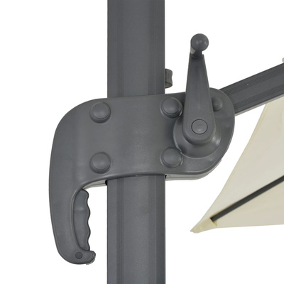 Parasol wiszący z aluminiowym słupkiem, 400x300 cm, piaskowy