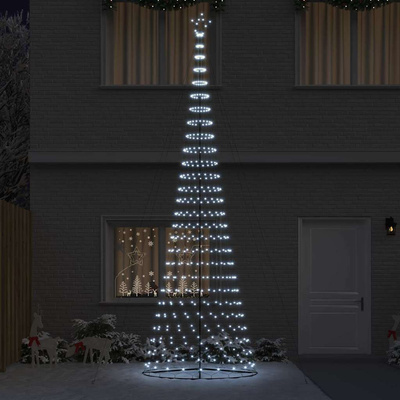 Choinka świąteczna LED z podstawą Chłodna biel 500 cm Metal