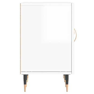 vidaXL Szafka pod TV, wysoki połysk, biała, 150x30x50 cm