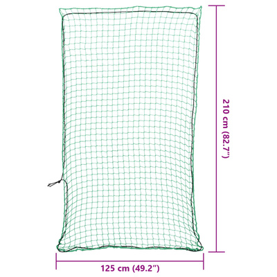 Siatka na przyczepę, z elastyczną linką, zielona, 2,1x1,25m, PP
