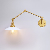 Kinkiet Retro nastawny Biało Złoty Abruzzo Gloria