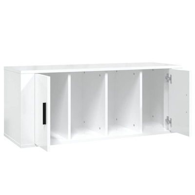 Szafka pod TV, wysoki połysk, biała, 100x35x40 cm vidaXL