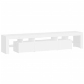 vidaXL Szafka pod TV z oświetleniem LED, biała 200x36,5x40 cm cm