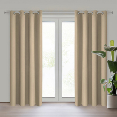 Zasłona Nerisa beżowa 140x250