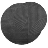 vidaXL Dywan IZA z krótkim włosiem, antracytowy, Ø 80 cm