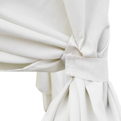 vidaXL Leżak ogrodowy z baldachimem, polirattan, czarny