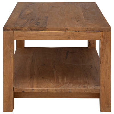Stolik kawowy naturalny 100 x 50 x 40 cm Lite drewno teakowe