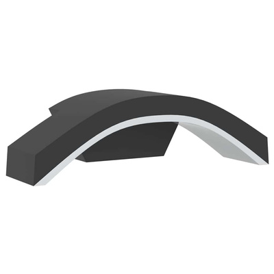 Kinkiety zewnętrzne LED, 2 szt., czarne, odlewane aluminium