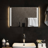 vidaXL Lustro łazienkowe z LED, 60x40 cm