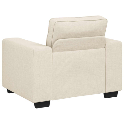 Fotel Beżowy 100 cm Tkanina lniana