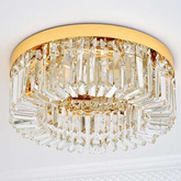 Plafon kryształowy glamour, nowoczesny 40 cm złoty STELLA GOLD ADANI AD313