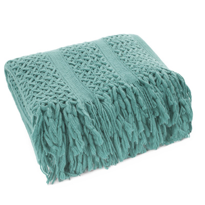 Koc Akryl ciemnomiętowy 130x170