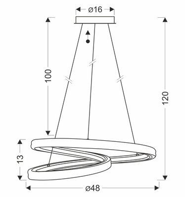 Lampa wisząca Elio pojedyncza złota LED 1-punktowa z kryształkami bezbarwnymi