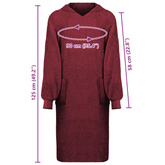 Bluza-koc KINN Czerwony XL bawełna