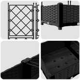 Doniczka ogrodowa 5 szt. Czarny 120 x 120 x 125,5 cm PP