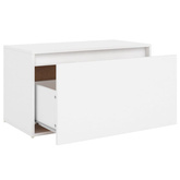 Ławka do przedpokoju, biała 80x40x45 cm materiał drewnopochodny
