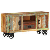 vidaXL Szafka pod TV, 110 x 30 x 53 cm, lite drewno odzyskane
