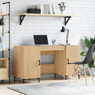 vidaXL Biurko, dąb sonoma, 140x50x75 cm, materiał drewnopochodny wariant 6