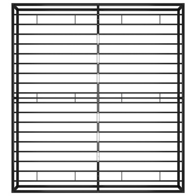 Rama łóżka, czarna, metalowa, 140 x 200 cm