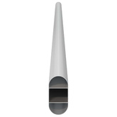 Drążek do szafy 2 pcs Srebrny 664 x 15 x 29 mm Stop Aluminium