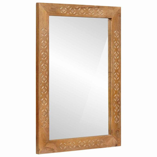 lustro ścienne 70 x 50 cm Drewno inżynieryjne i szkło